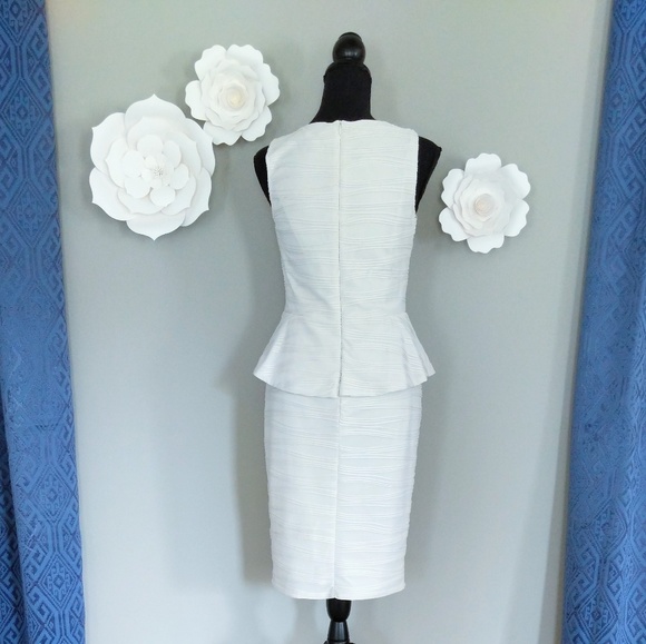 ❗SOLD❗Frank Lyman Ivory Peplum Dress and Jacket - Picture 7 of 8